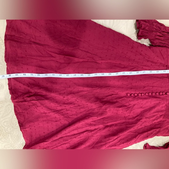 Gal Meets Glam Red MIDI Dress with long Sleeve Good condition - Picture 6 of 15